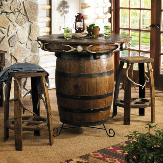 víno barel stolní top stolička rustikální venkovské kuchyně