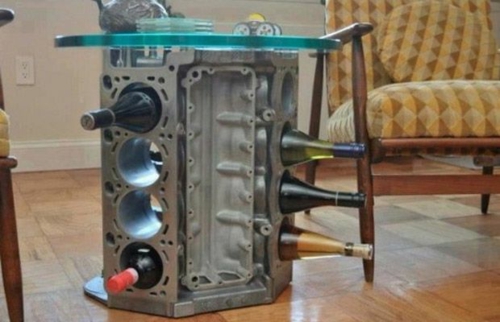 酒架搭建diy工程酒储存汽车配件引擎