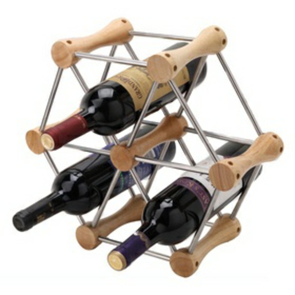 wine rack build yourself from steel and wood