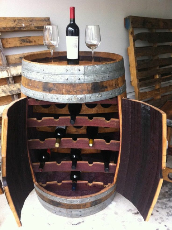 葡萄酒架自己建立diy桶