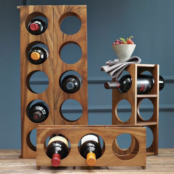 wine rack yourself build wood holes adjust
