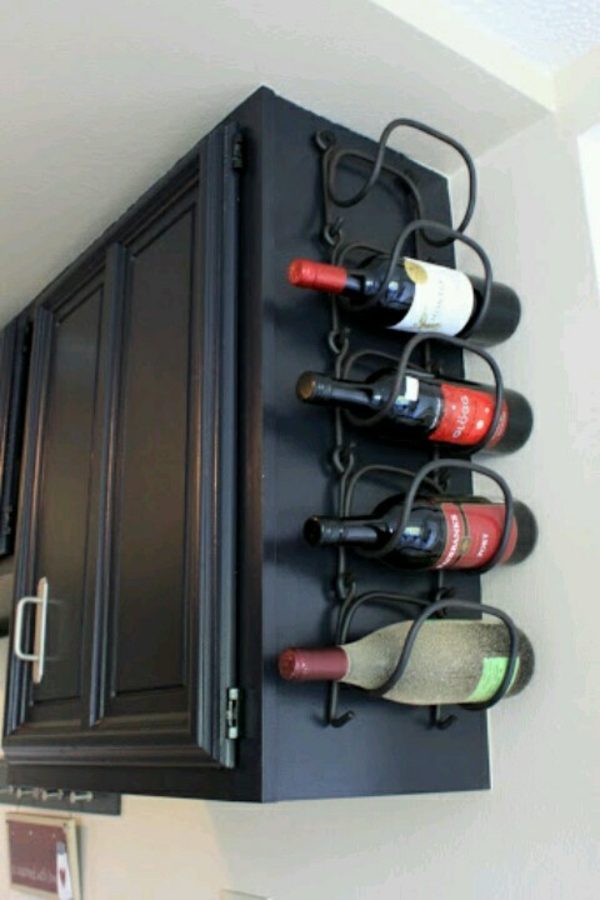 build wine rack yourself mounted on the cabinet