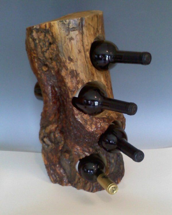 build your own wine rack from the tree