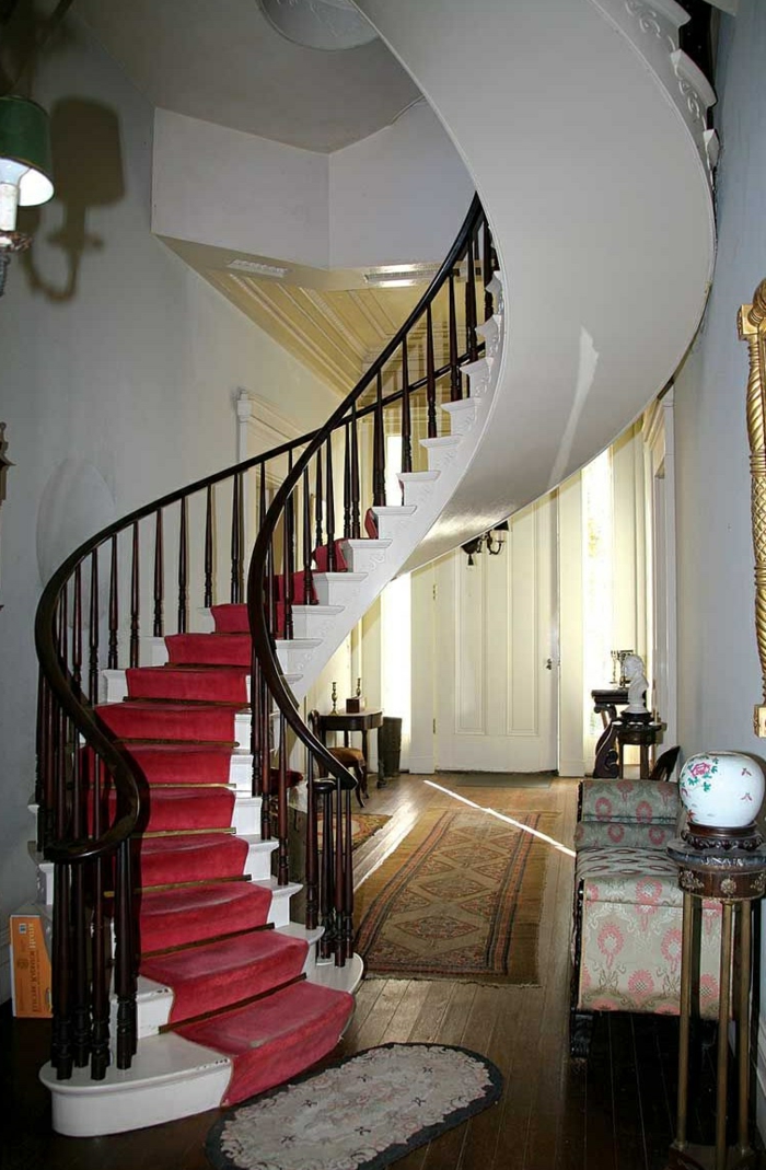 دوامة الدرج التصميم الداخلي التصميم الداخلي غرفة المعيشة الممر