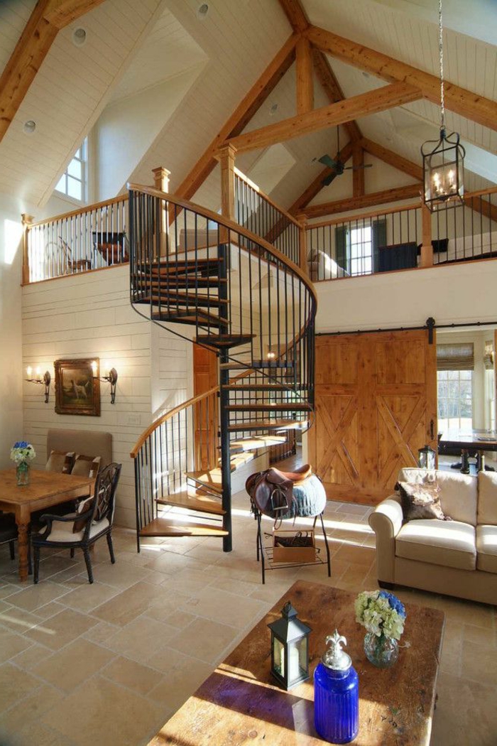 دوامة الدرج التصميم الداخلي مصمم الداخلية الدرج الدرج بلاط غرفة المعيشة
