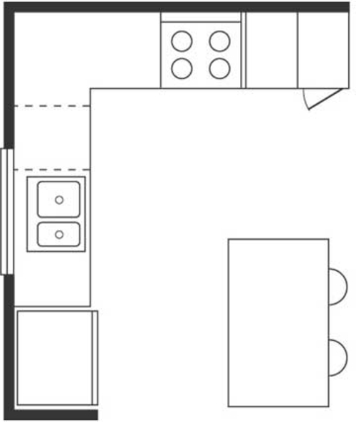 важни кухни подове планове пространство кухненски остров