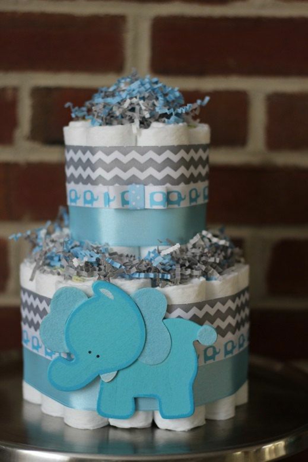 pañales pastel tinker instrucción bebé regalos elefante de nacimiento