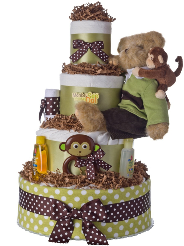 tortas de pañal tinker instrucción bebé regalos pastel de nacimiento