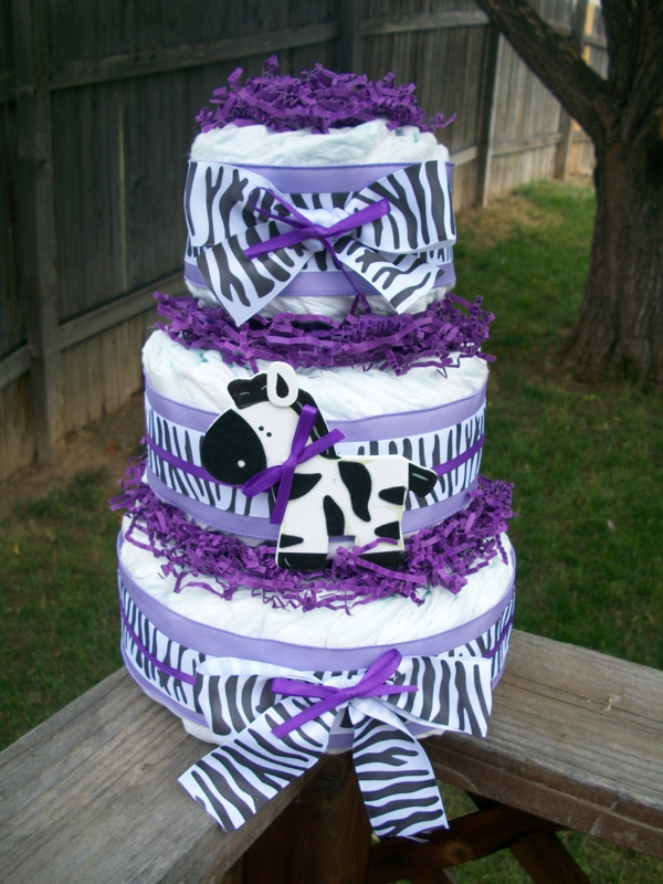tinkering ohjeet baby gifts vaipat kakku syntymä violetti nauha