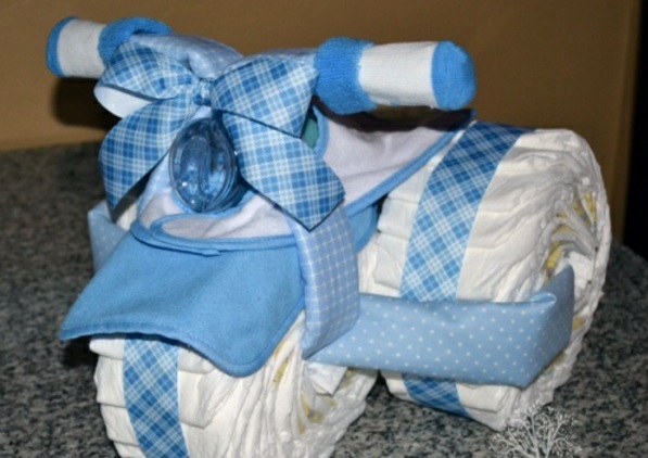 pañales tortas chapuza instrucción bebé regalos nacimiento motocicleta