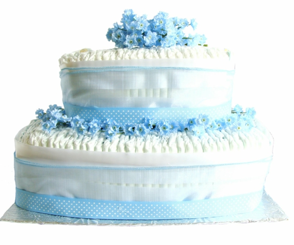 تعليمات حفاضات الكعك الهدايا طفل تينكر الولادة اثنين من طابق الأزرق