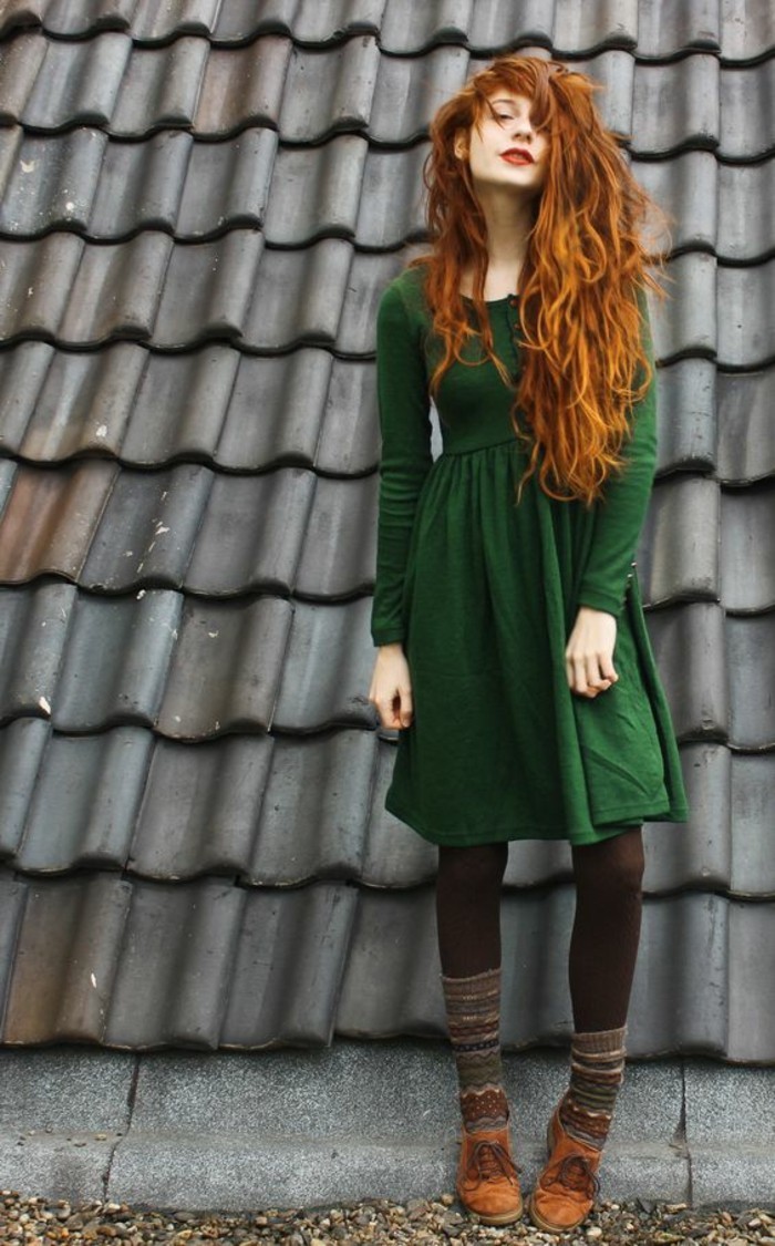 الشتاء أزياء الشتاء الفساتين متماسكة اللباس العصرية الألوان الخضراء