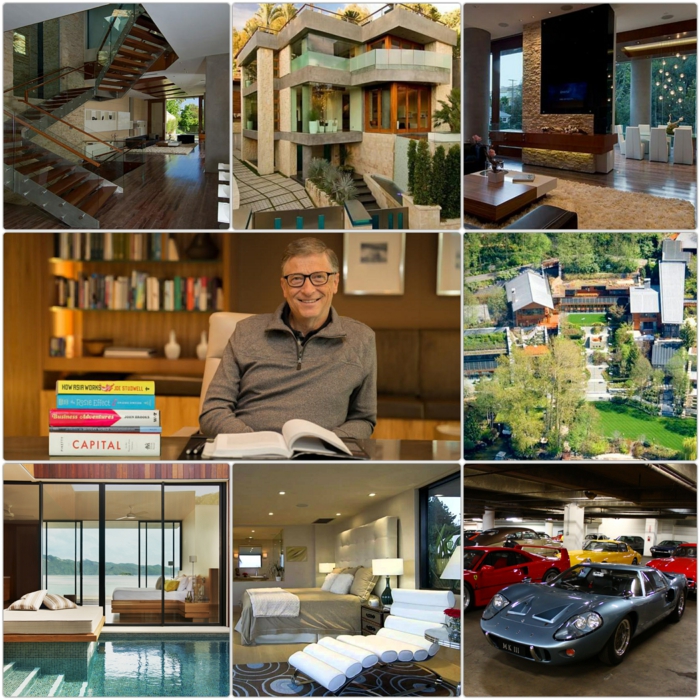 viviendo en el lujo de la casa de Bill Gates
