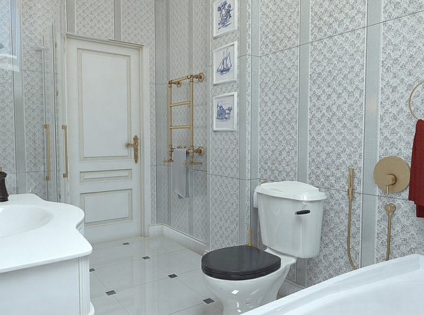 décoration de la maison salle de bains mur idées de conception étage appartements motif