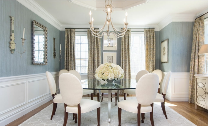 spisestue spisebord spisebord elegante stole smukke væg design væg spejl