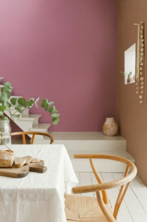 vivre des idées pour les couleurs de salon conception de mur vieux rose