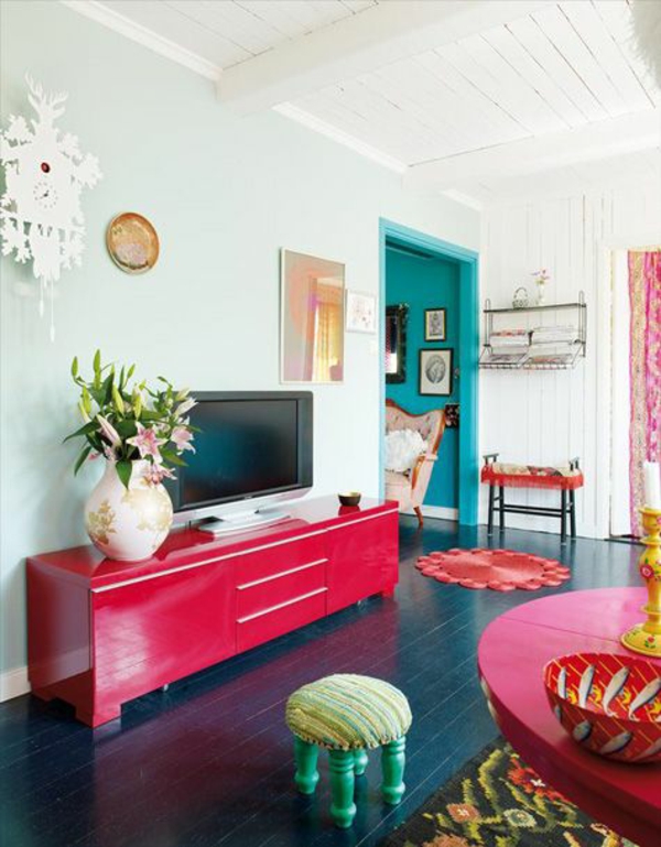 živé nápady obývací pokoj barvy stěny designer