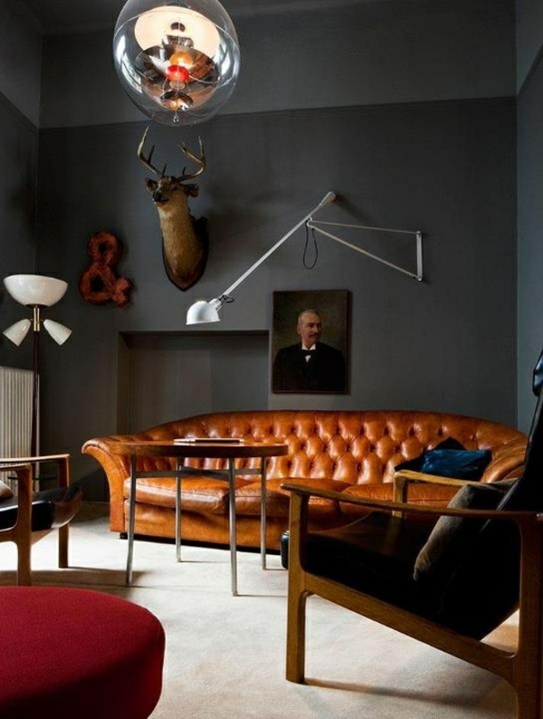 vie idées luxe salon couleurs mur design noir