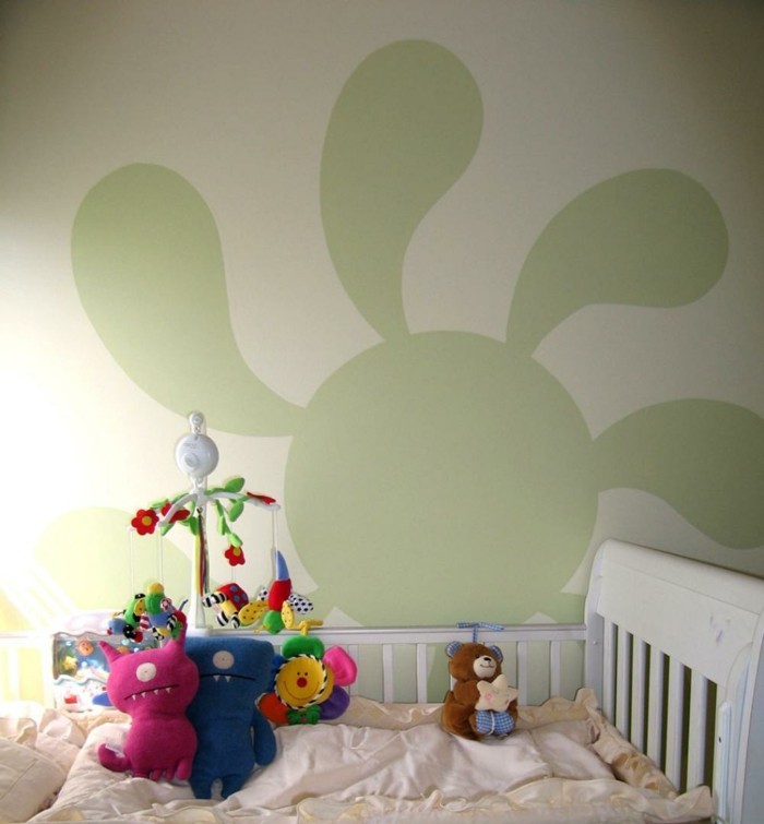 decoración del hogar vivero vivero mural pared verde brillante