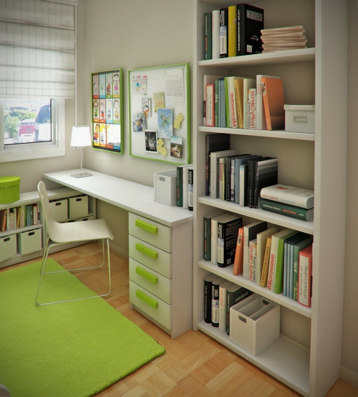 stue stuen grønne tæppe skrivebord