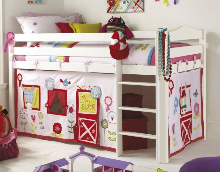 living ideas nursery child play bed girl bright walls