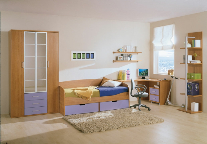 hjem ideer børnehaver garderobe draperi hjørne skrivebord