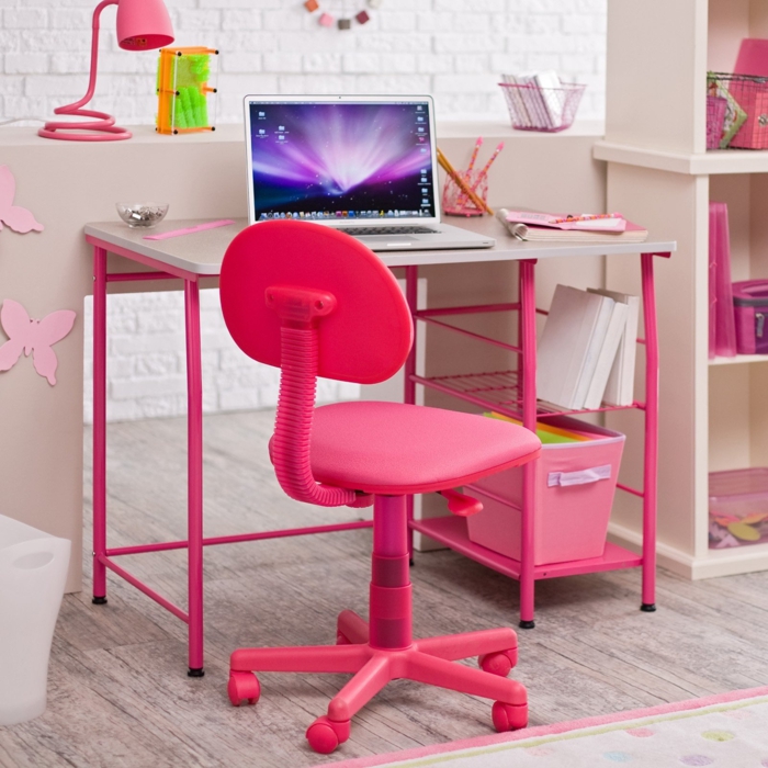 levende ideer børnehave pink møbler pige værelse læringsområde