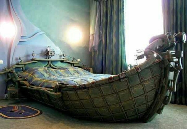 stue soveværelse seng i båd