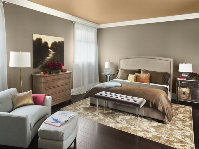 活着的想法卧室米色墙壁美丽的地毯装饰想法