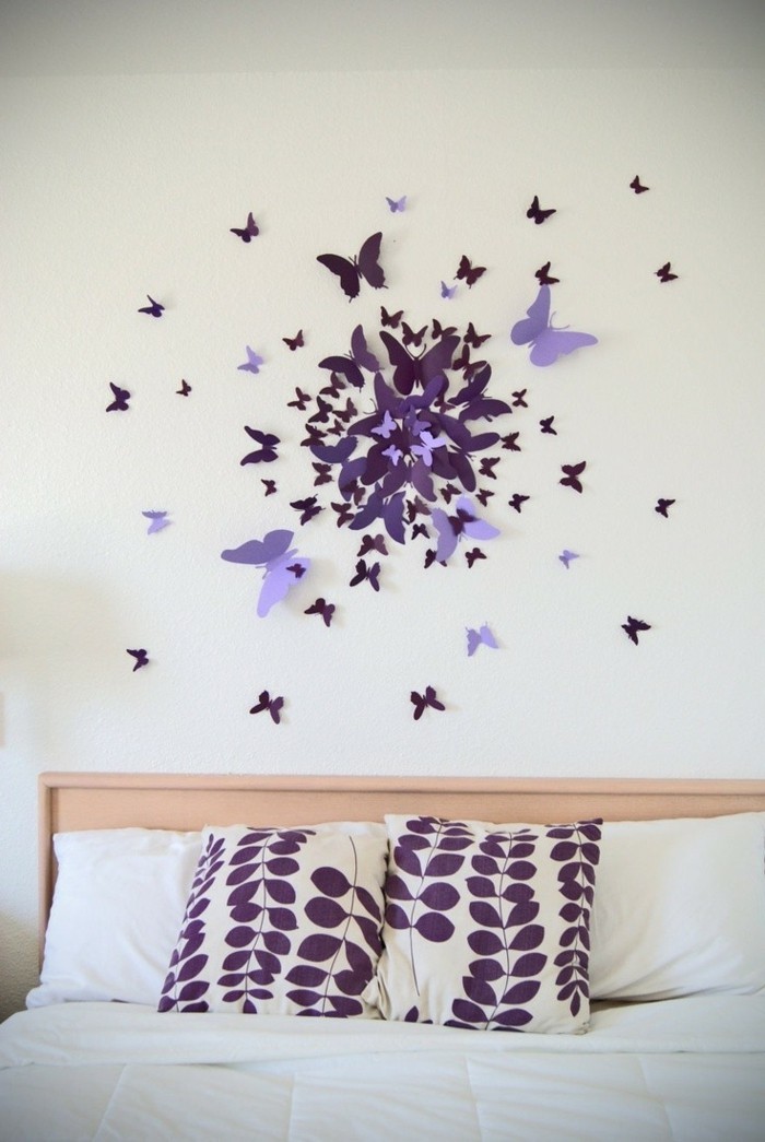 Αρχική Διακόσμηση Υπνοδωμάτιο DIY Διακόσμηση τοίχου με πεταλούδες