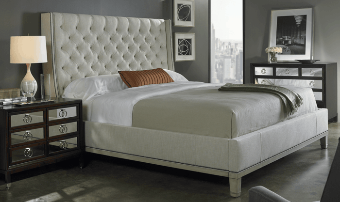 生活理念卧室墙设计思路灰色米色床