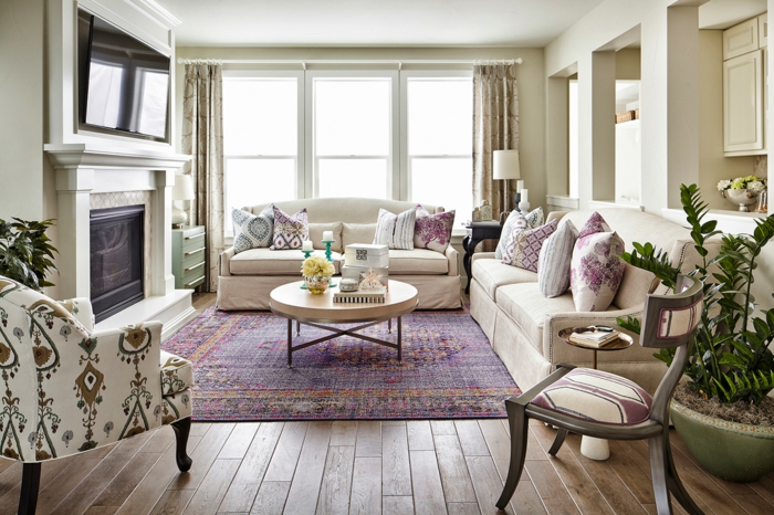 家具的想法生活的想法客厅米色地毯植物