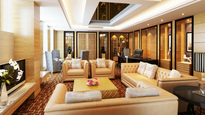 idées d'ameublement idées de vie salon meubles beige tapis décor floral