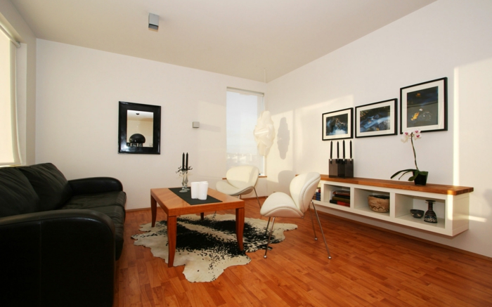 obývací pokoj obývací pokoj kožený koberec černá kožená pohovka orchidej