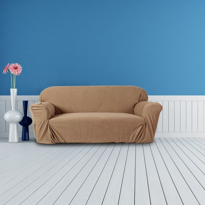 levende ideer stue sofa dække lysebrune gulv vaser