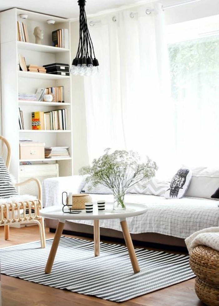 stue stue sofa dække strip tæppe cool lampe