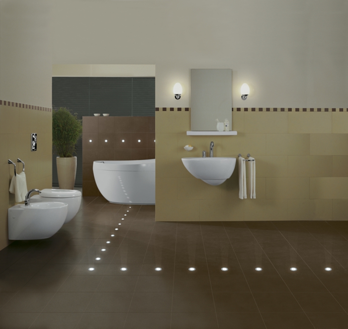 ideas de decoración de piso luces de piso ideas de baño