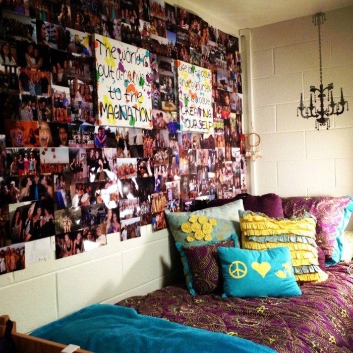 flad udsmykning ideer pige værelse foto collage tumblr