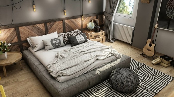 Vlakke het verfraaien ideeën moderne uitstekende slaapkamer