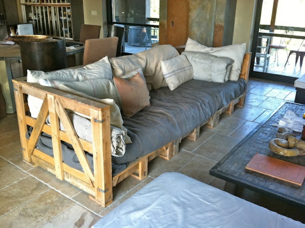 woonkamer design ideeën diy meubelen sofa gemaakt van pallets