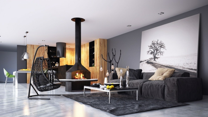 obývací pokoj příklady nastavení obývací pokoj kuchyně barva kontrast