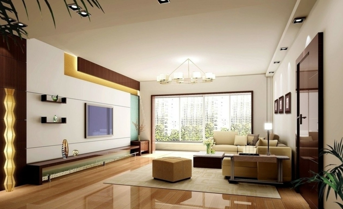 obývací pokoj zdobení nápadů vedl světla elegantní nábytek