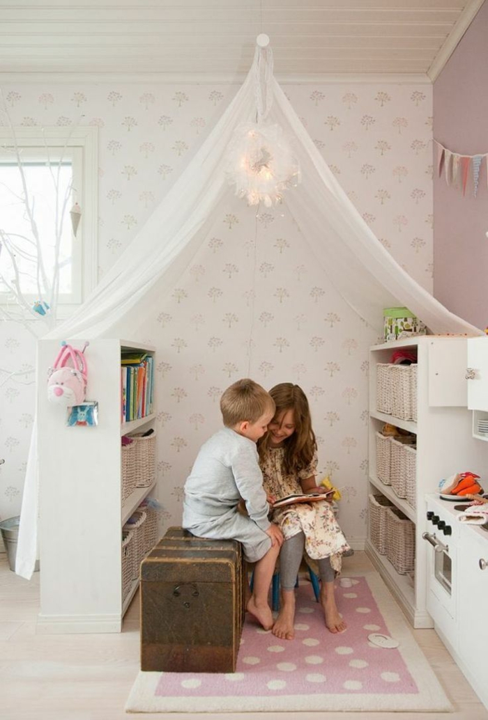 غرفة المعيشة الأطفال الذين يعيشون ودية الأفكار اللعب ركن القراءة الزاوية