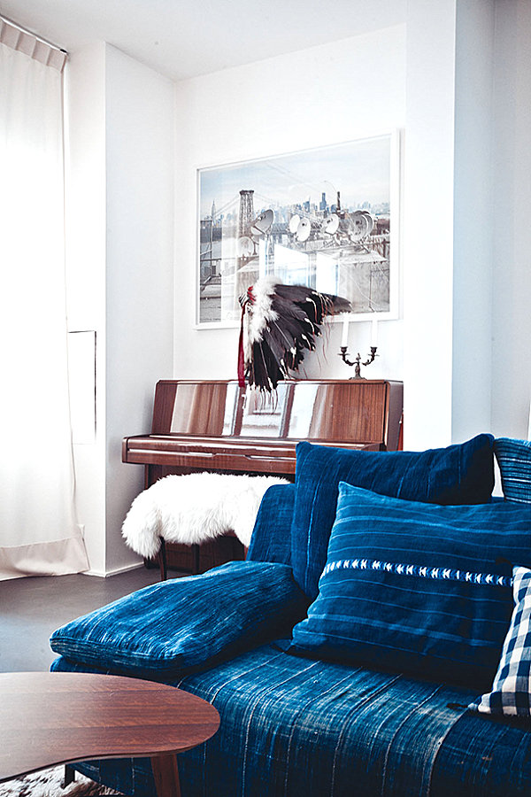 sala de estar establecido sofá pintura decoración de la pared del piano