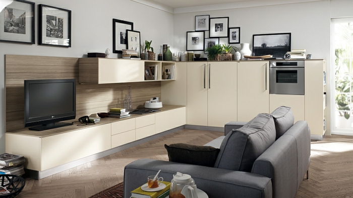 muebles de sala de estar ideas minimalista tv unidad de pared