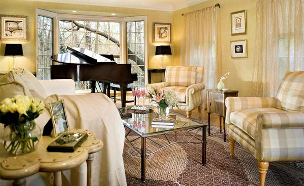 客厅家具钢琴家具风格传统米色淡黄色