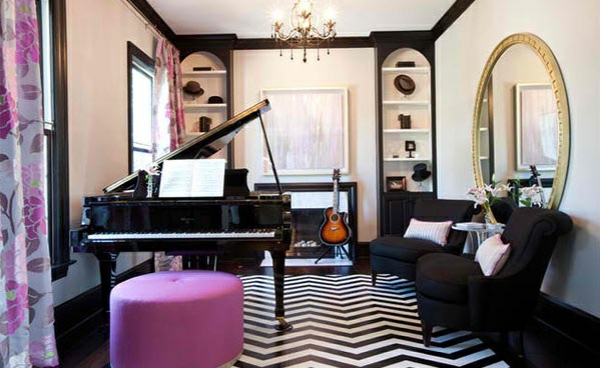 起居室家具钢琴家具风格传统客厅颜色
