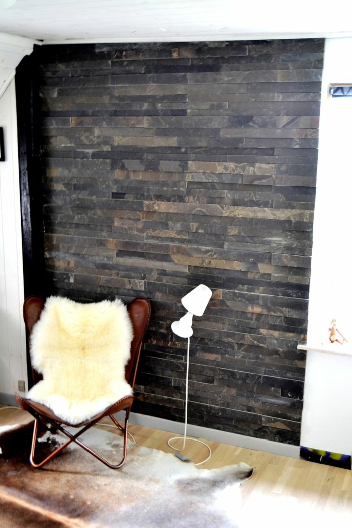 living stone wall fauteuil hide felled carpet