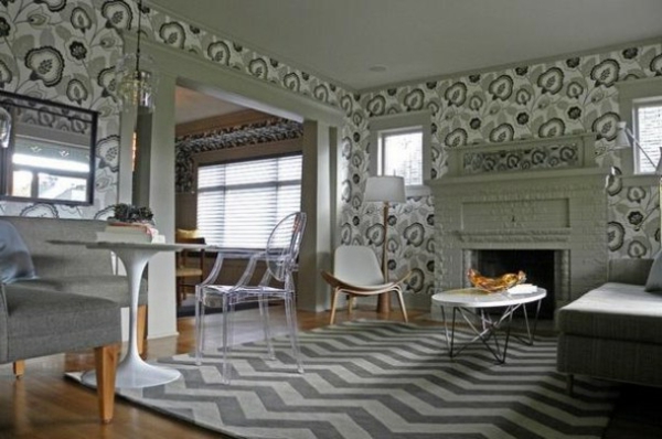 客厅壁纸高桩地毯人字形花纹