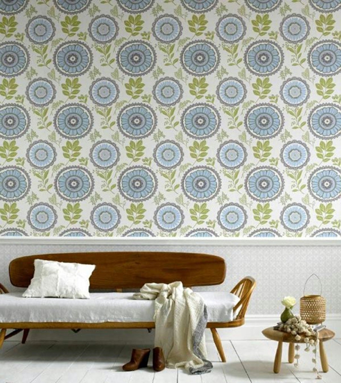 Living tapet ideer smukke mønster frisk væg design